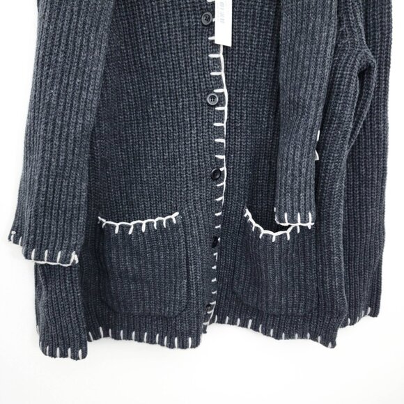 Alex Mill Marylebone Sweater Jacket in Charcoal Medium NWT - Picture 5 of 7